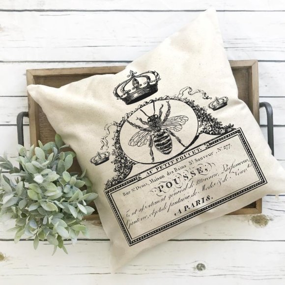 French Country, Pousse Bee, Pillow Cover - Picture 2 of 3